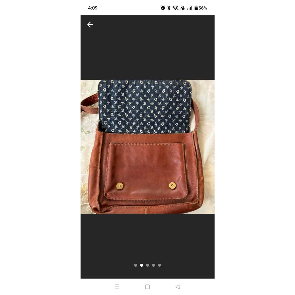 FatFace Camilla Brown Leather Satchel Crossbody Academia Gilmore Girls Classic - Picture 4 of 7